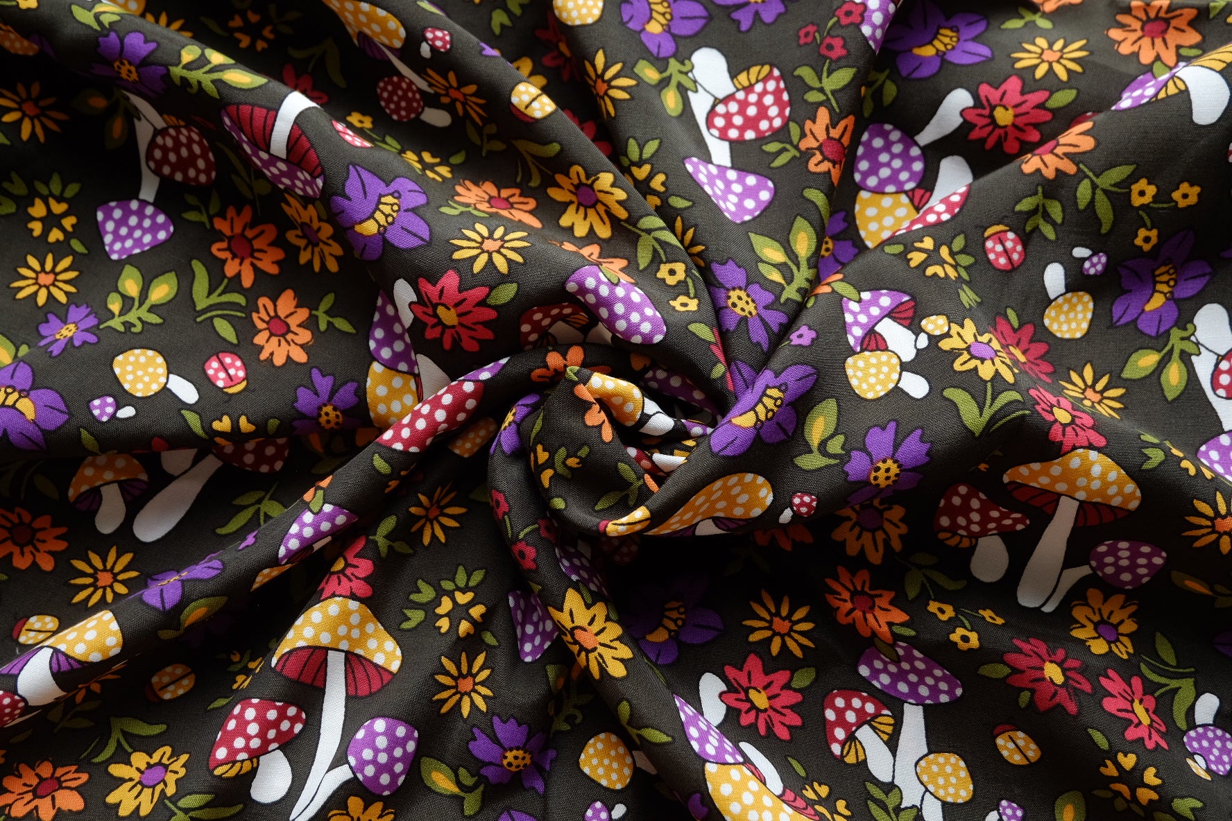 Woodland Mushroom Viscose Poplin – 3.3 yd