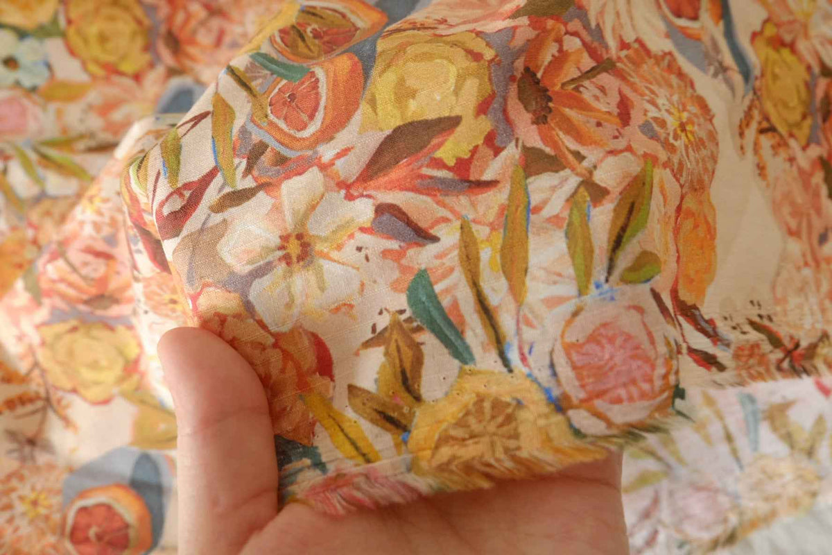 Citrus Garden Textured Cotton — 2.19 yd