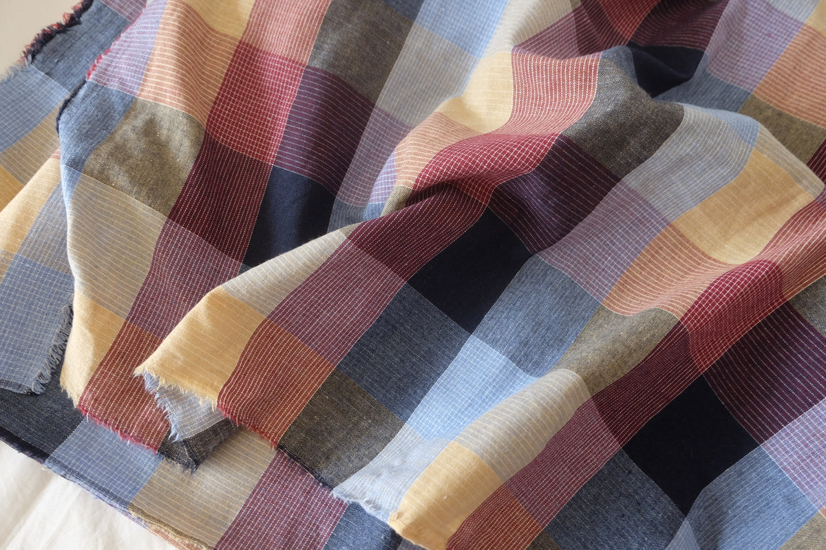 Autumn Check Yarn-Dyed Cotton Linen – 2.2 yd