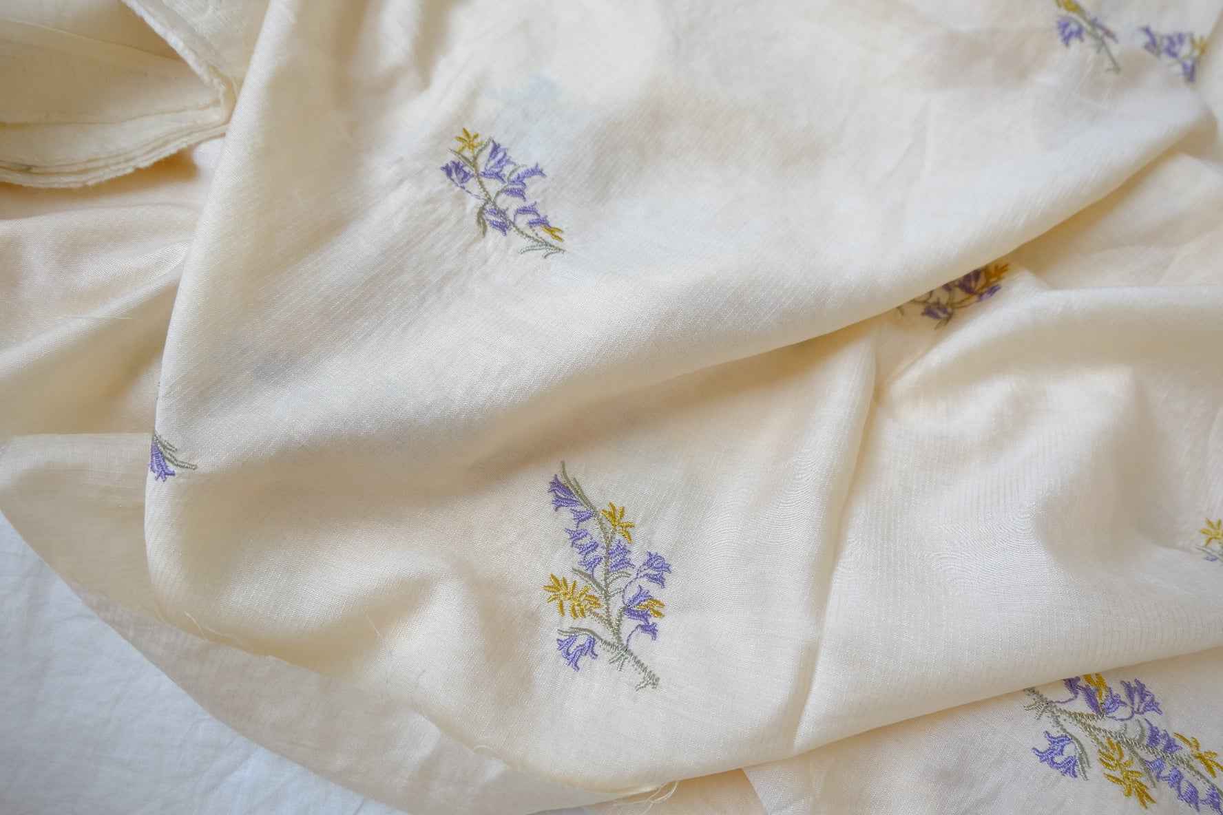 Embroidered Tencel Cotton Lightweight Fabric — 3.28 yd