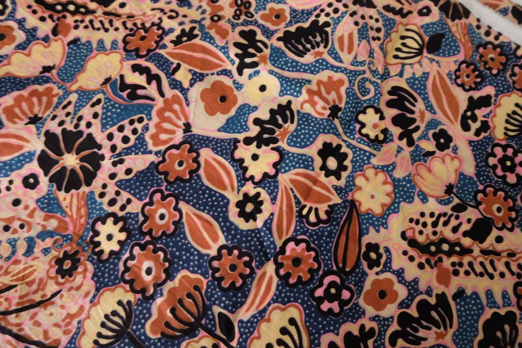 Vintage Butterfly Floral Fine Cotton Poplin Fabric – 1.6 Yards