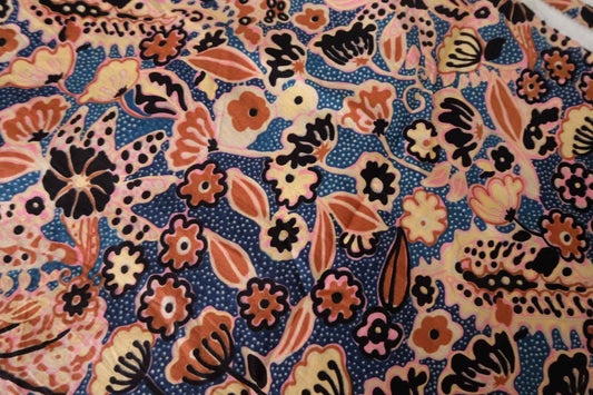 Vintage Butterfly Floral Fine Cotton Poplin Fabric – 1.6 Yards