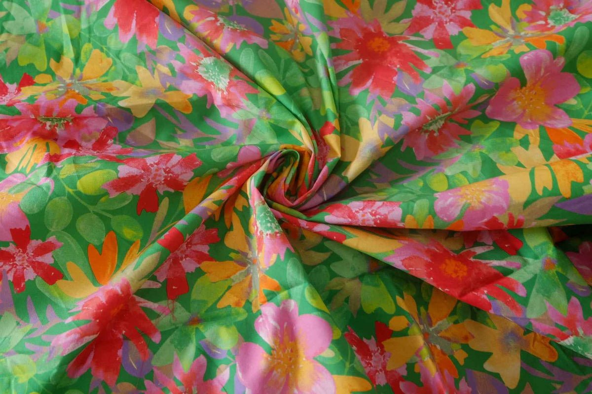 Tropical Garden High-Density Cotton Poplin — 1.97 yd