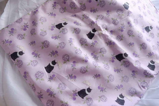 Black Cat Garden Cotton Sateen Fabric - 2.19 yd
