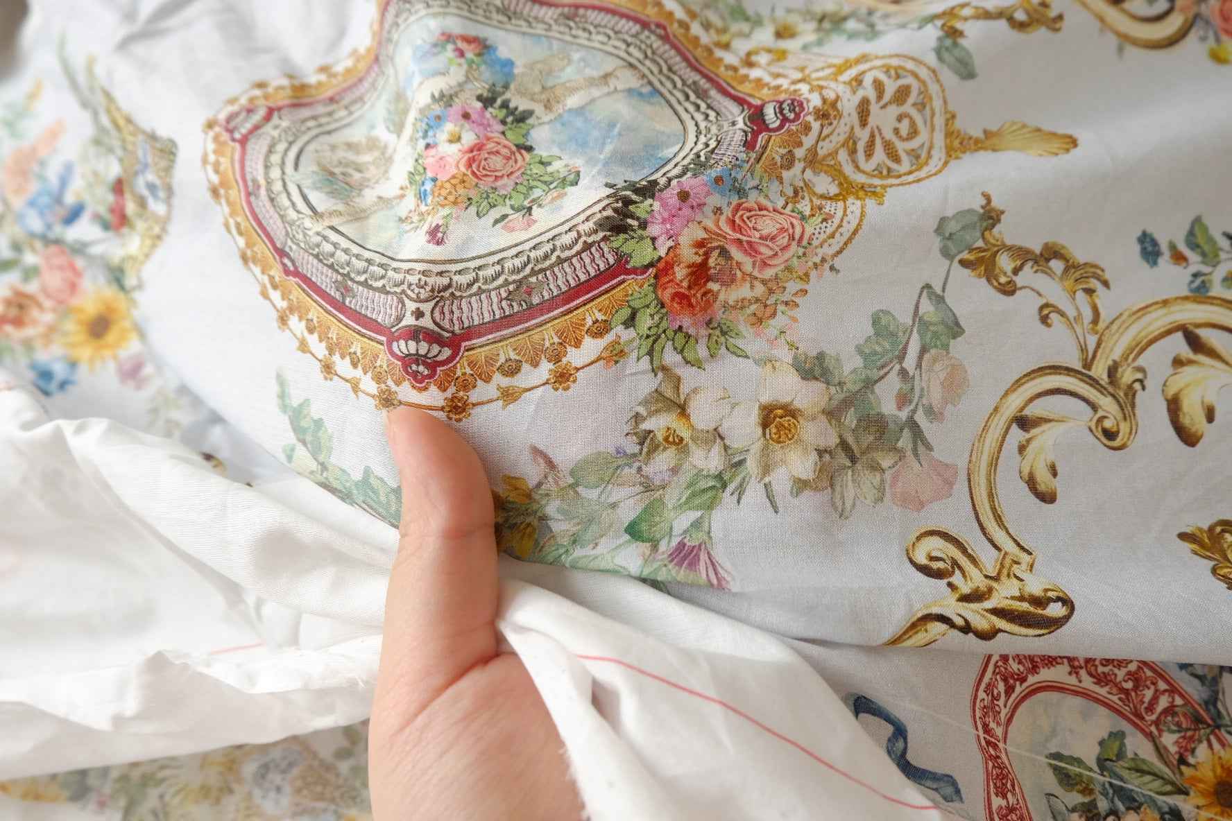 Designer Dress-Cut High-Count Cotton Panel Fabric - 4 yd