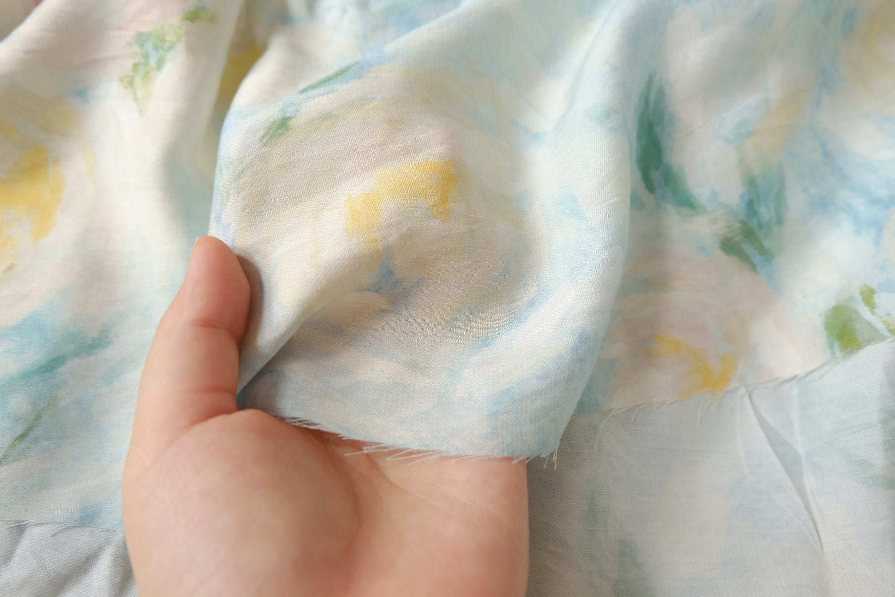 Soft Painterly Tencel Nylon Dress Fabric, Light & Airy, 2.7 Yards
