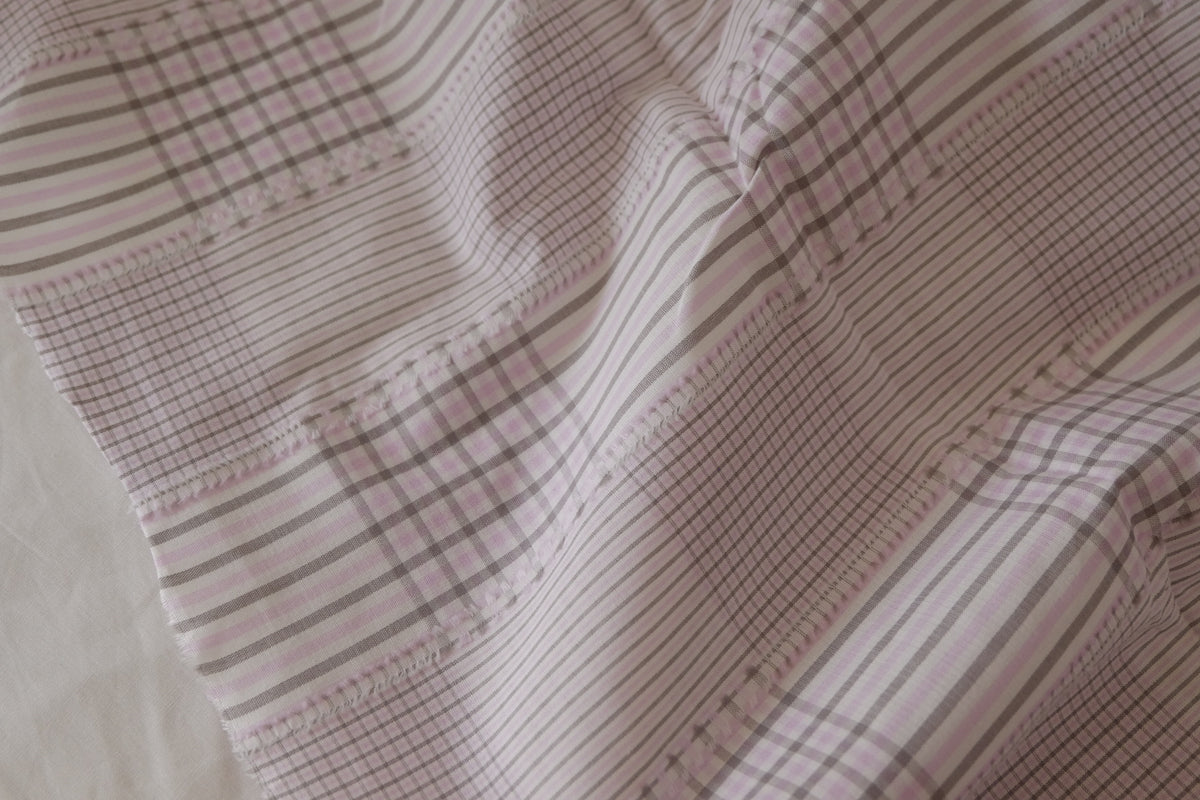 Fringed Patchwork Check Cotton – 2.2 yd