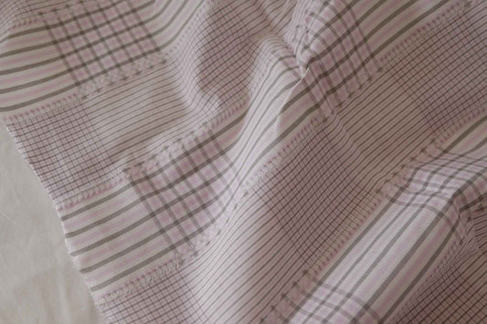 Fringed Patchwork Check Cotton – 2.2 yd