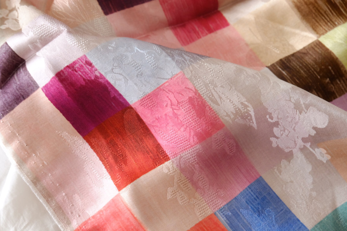 Pastel Patchwork Viscose Jacquard Sateen – 2.2 yd