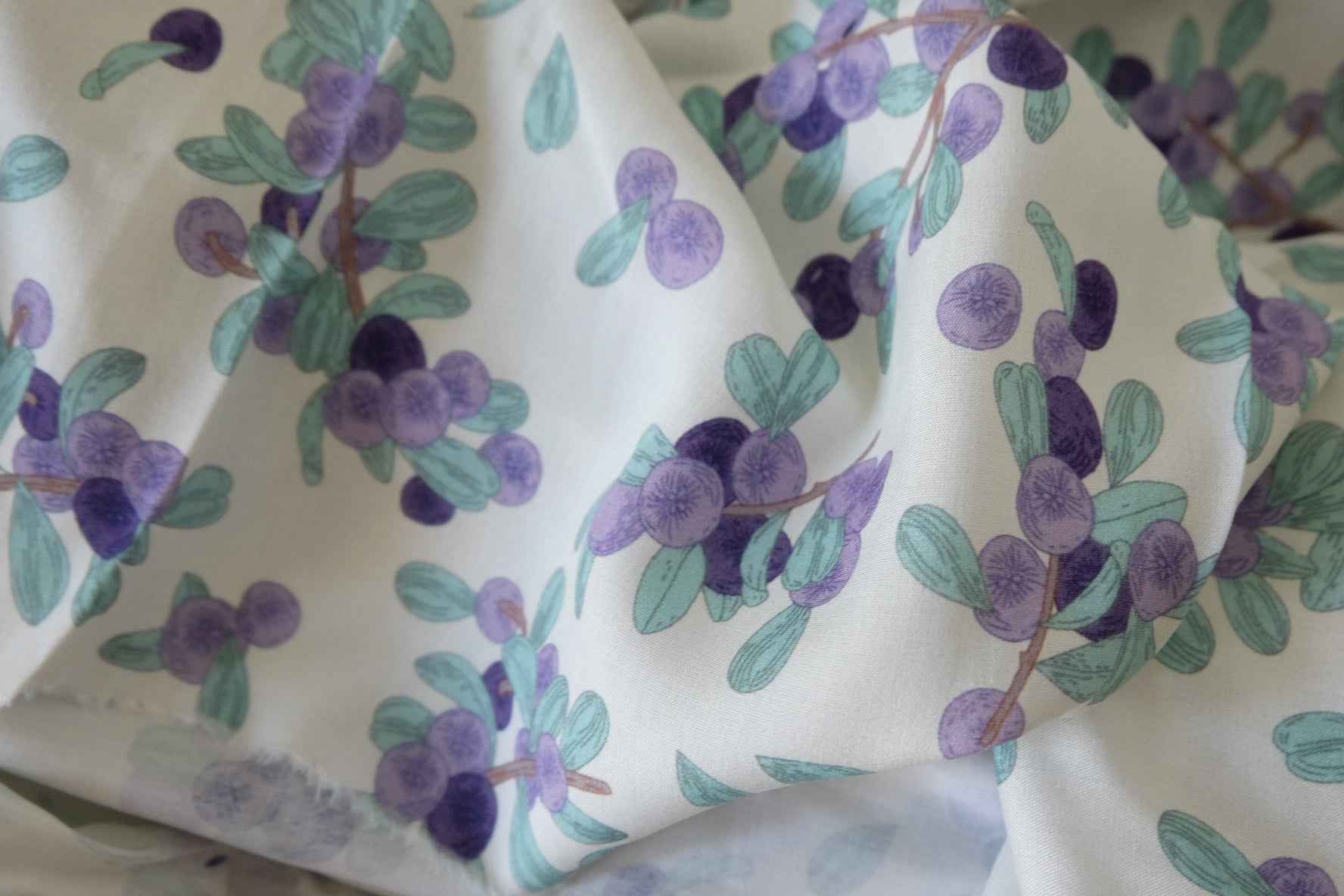 Purple Berry Rayon Challis Fabric – 3.3 yd