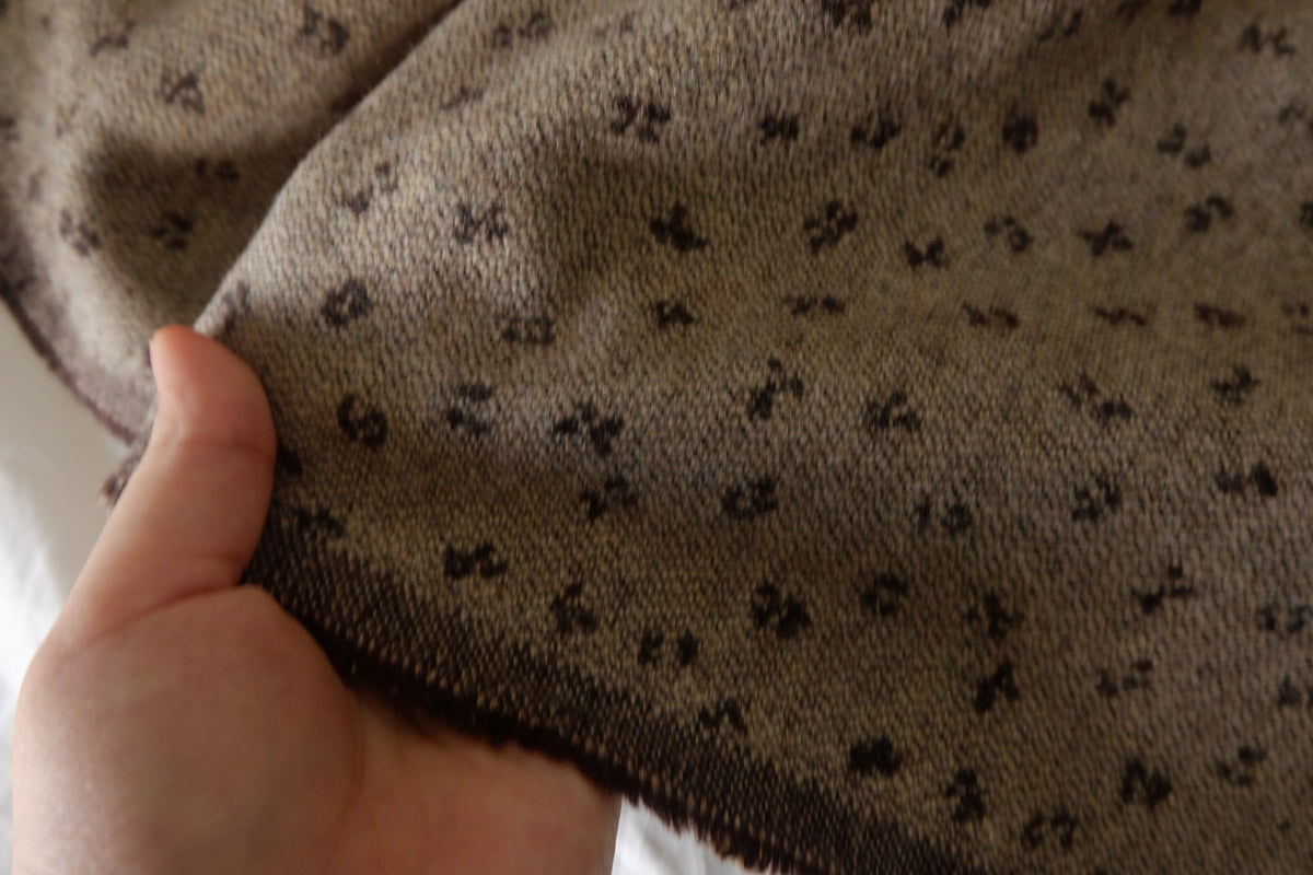 Woodland Ditsy – Reversible Wool Blend Jacquard Fabric | 1.6 yards