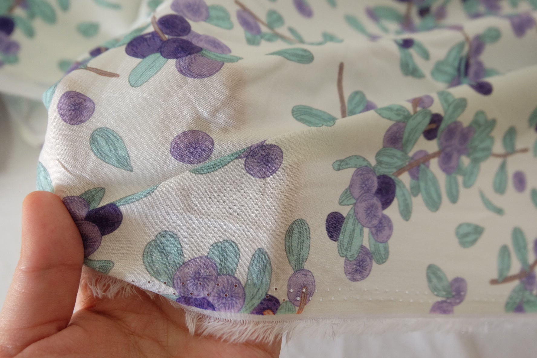 Purple Berry Rayon Challis Fabric – 3.3 yd