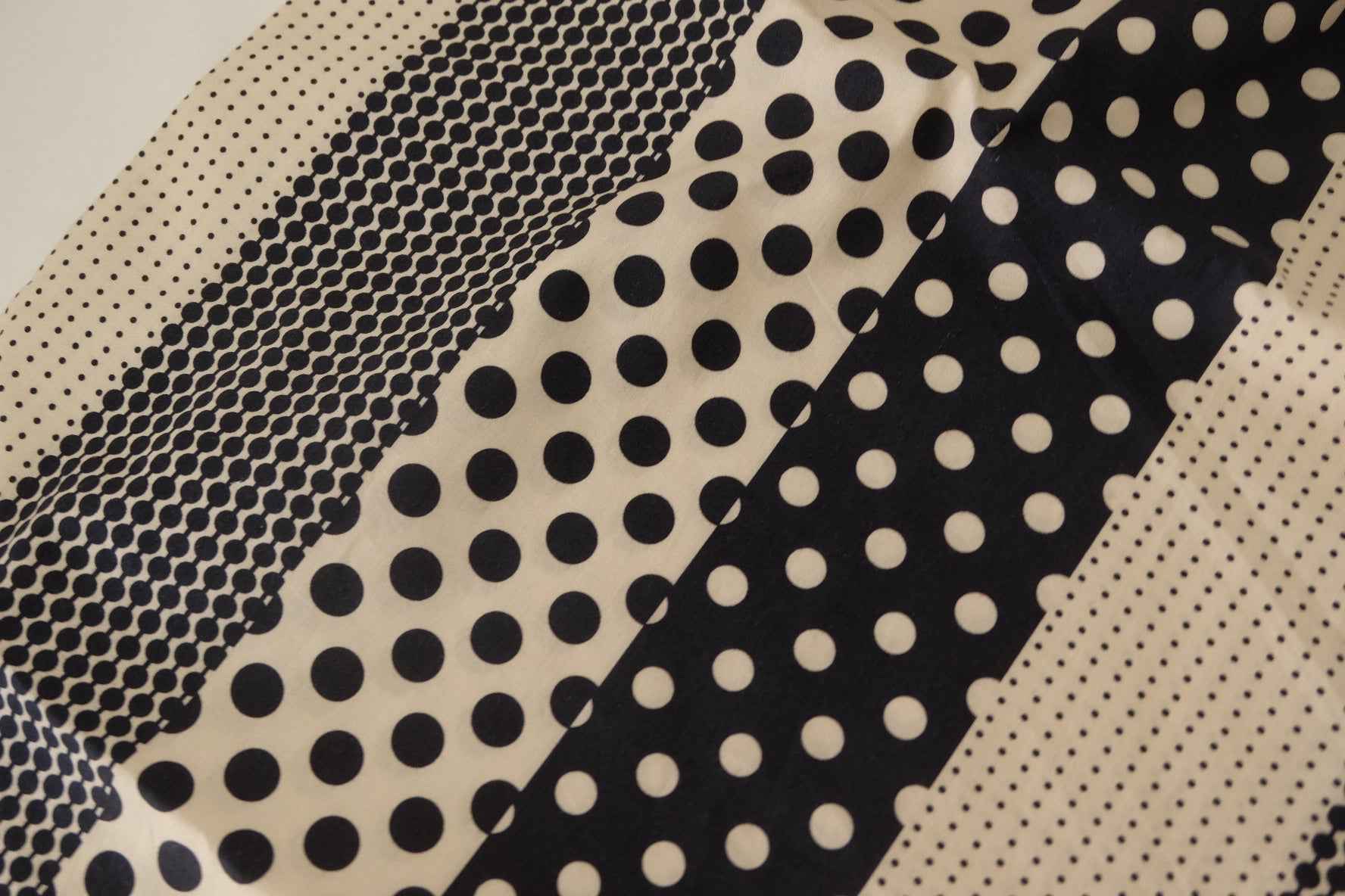 Black & White Geometric Polka Dot Cotton Fabric – 2.2 yd