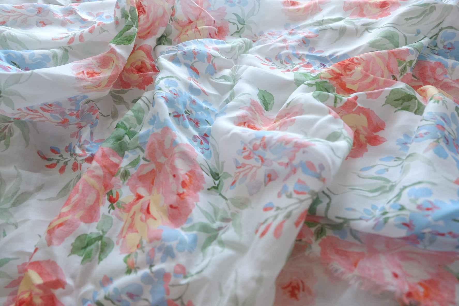 Summer Rose Rayon Challis Fabric - 3.28 yd