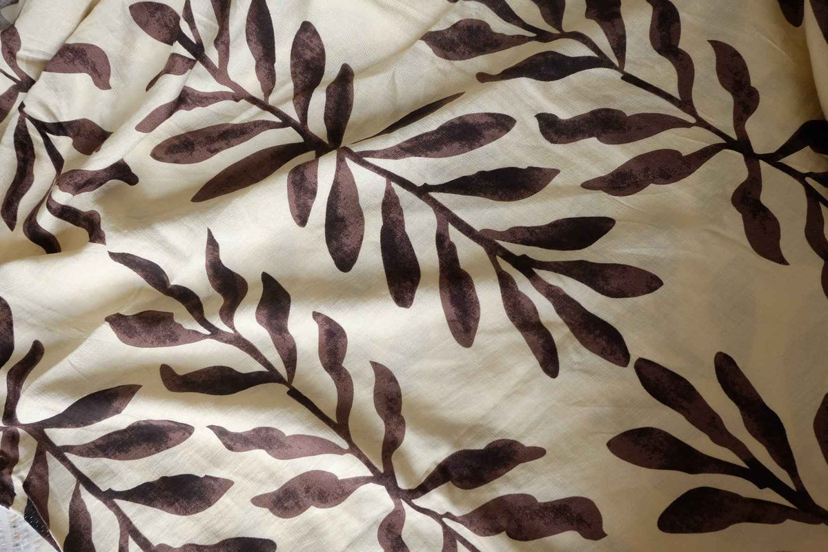 Espresso Botanical Tencel Ramie Nylon — 2.0 yd
