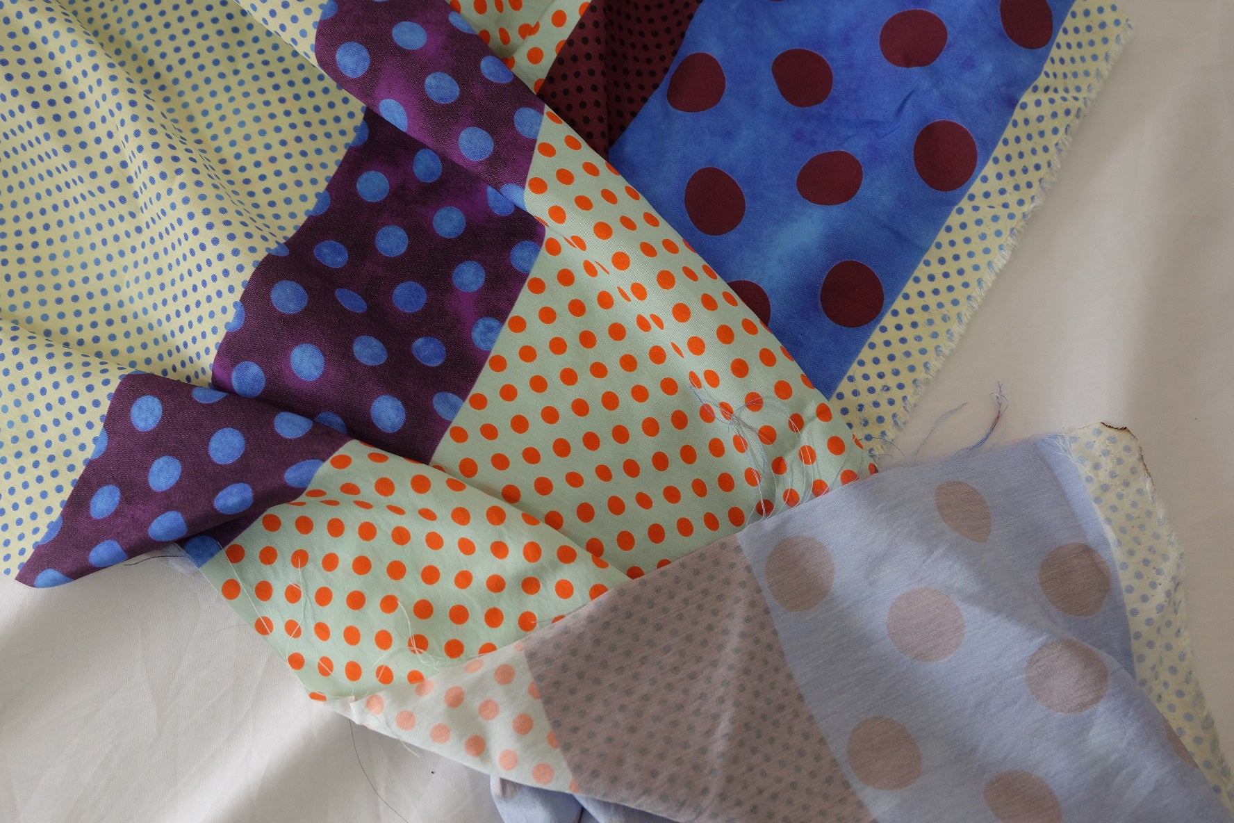 Multicolor Abstract Dot Rayon Blend Fabric – 1.6 yd