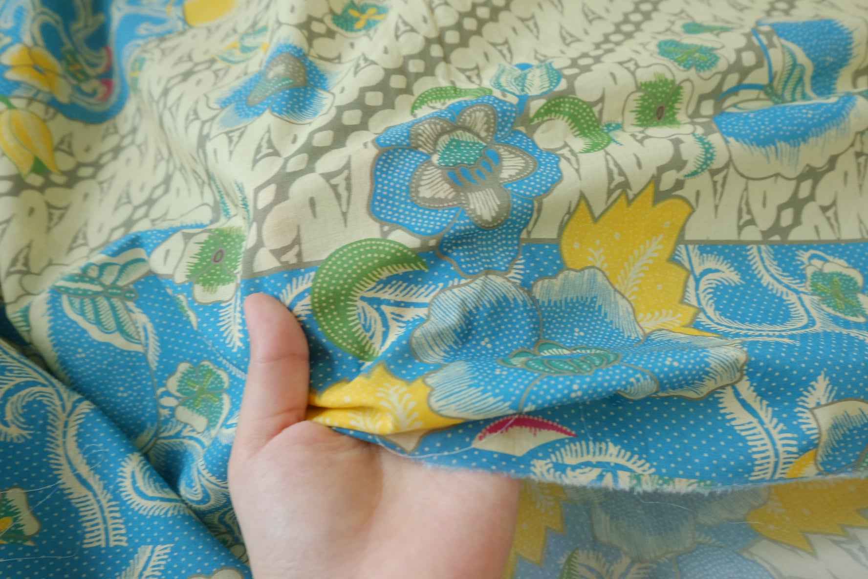Vintage Patchwork Floral Cotton Fabric - 2 yd