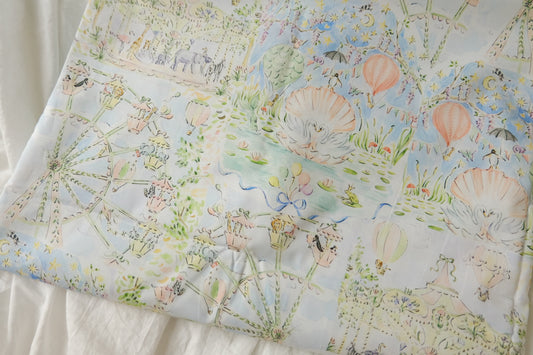 Dreamy Fairground Print Cotton Poplin Fabric 2.2 Yards