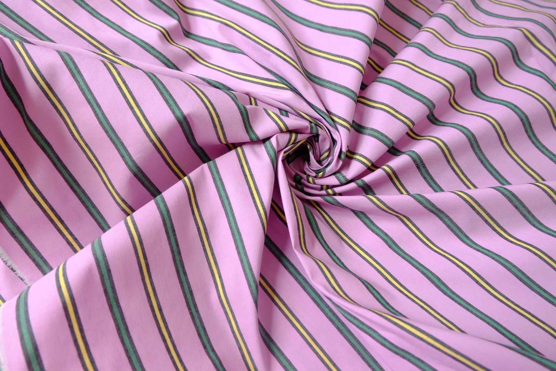 Retro Stripe Cotton Nylon Shirting Fabric - 2.08 Yards