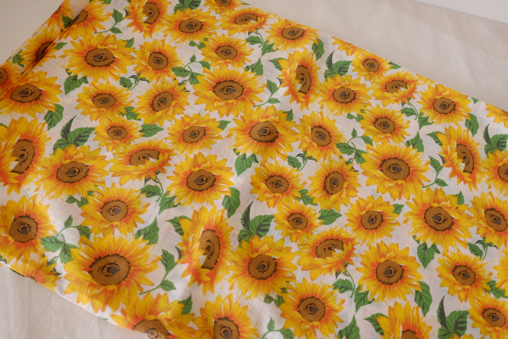 Sunflower Textured Cotton Linen Fabric – 1.6 yd