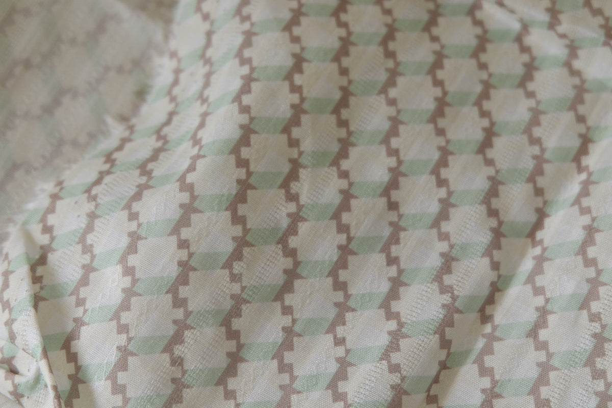 Mint Geometric Jacquard Cotton – 2.2 yd