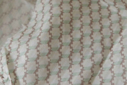 Mint Geometric Jacquard Cotton – 2.2 yd