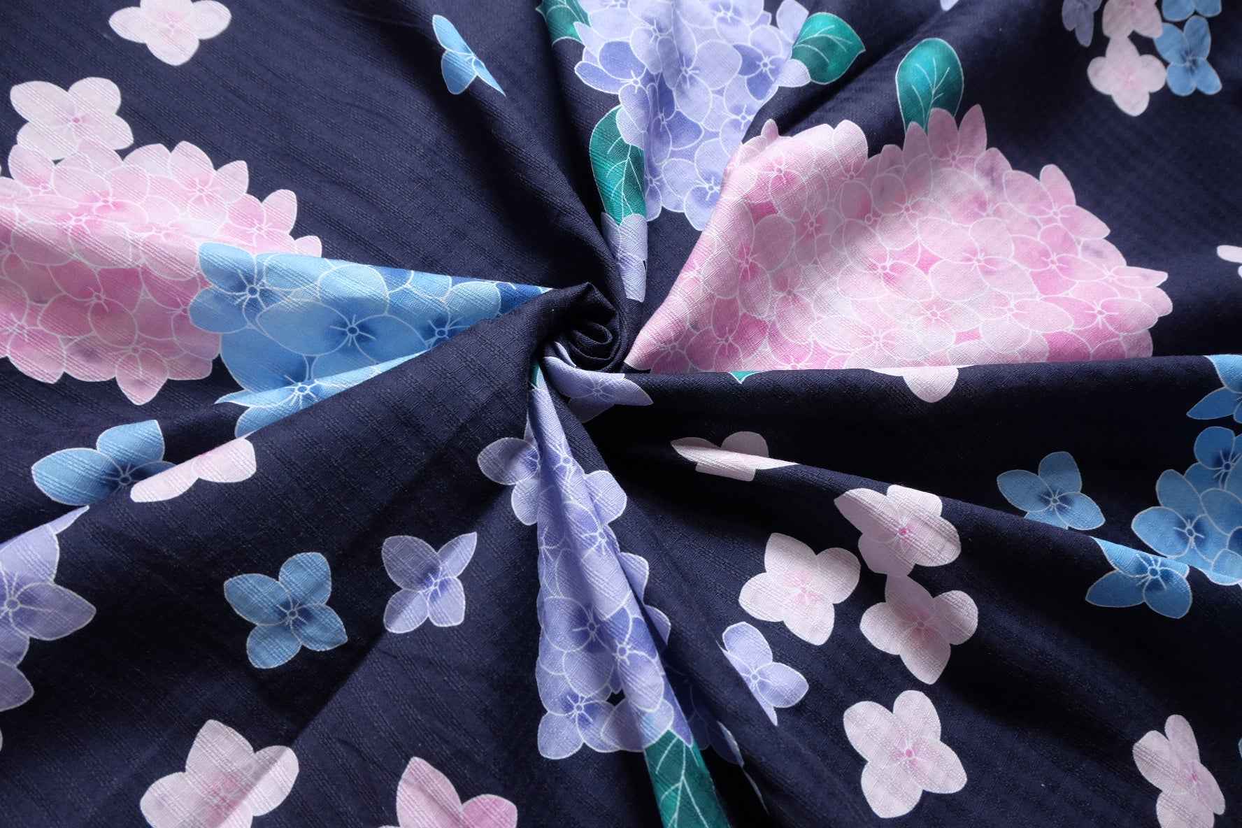 Hydrangea Slub Cotton Jacquard Fabric, Soft Summer Dress Weight, 3.28 Yards