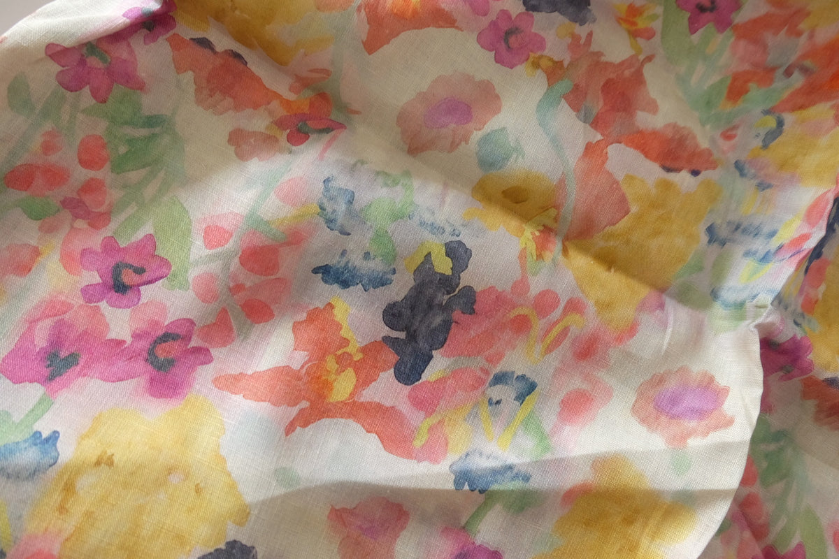 Watercolor Garden Pure Linen – 1.6 yd