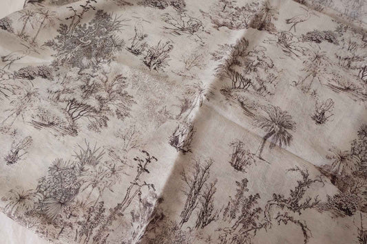 Artistic Landscape Tencel Linen Blend Fabric – 2.2 yd