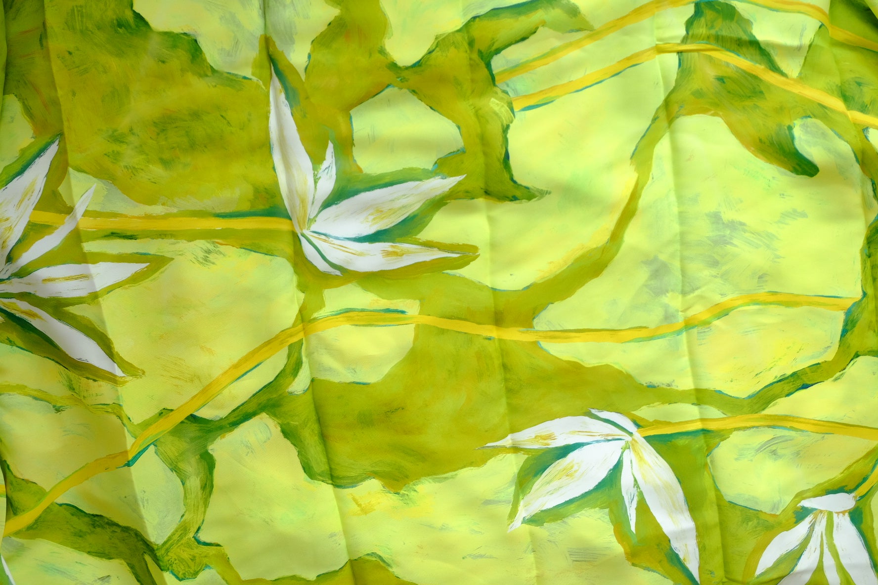 Lime Abstract Floral Drapey Dress Fabric (2.2 / 4.4 Yards)