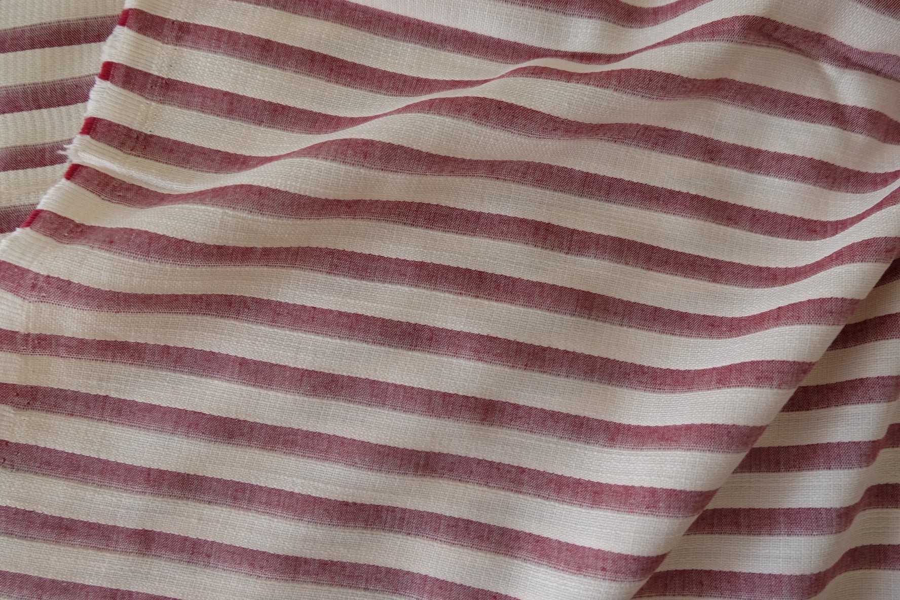 Yarn-Dyed Cotton Linen Stripe Fabric – 2.2 yd