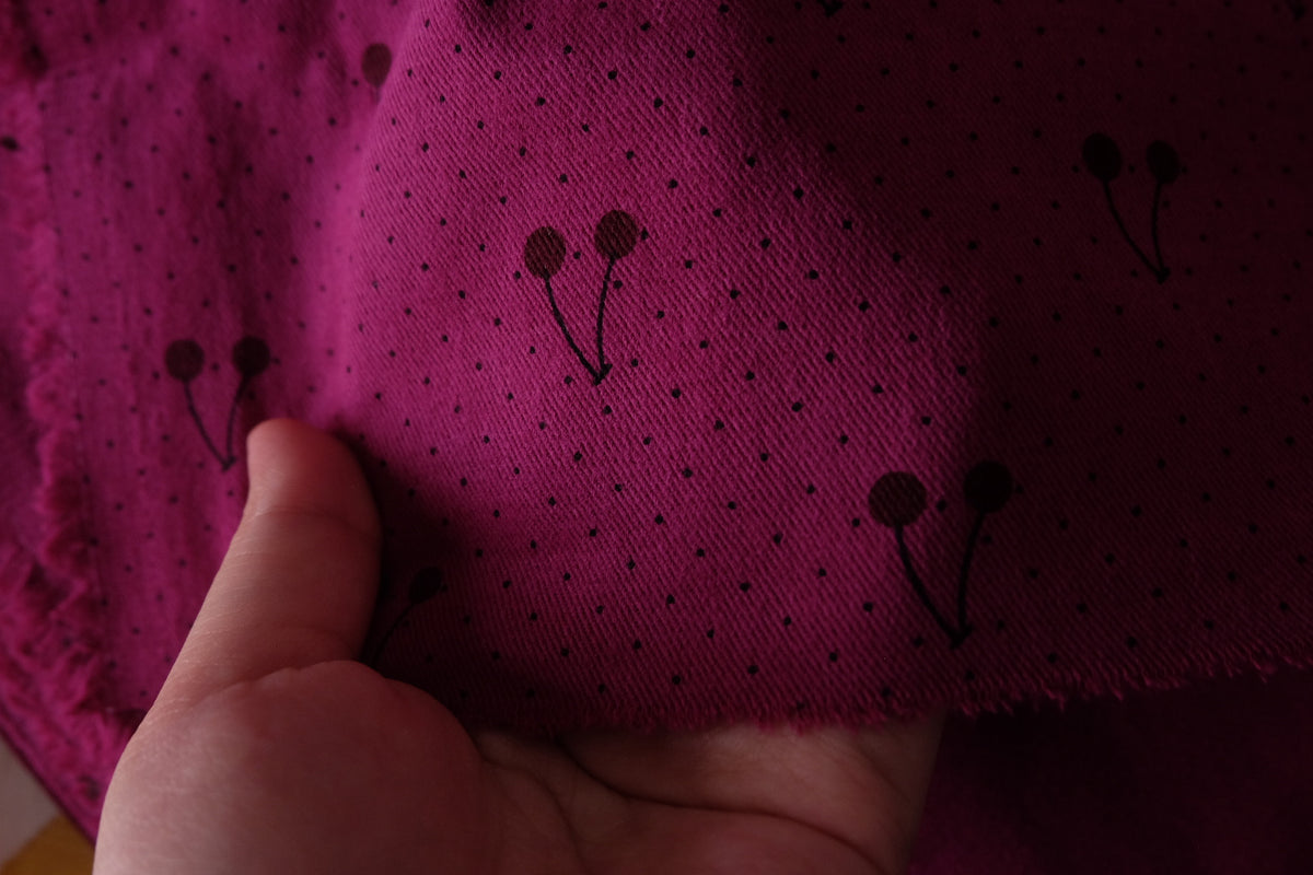 Berry Cherry – Magenta Cotton Twill Fabric | 2.7 Yards