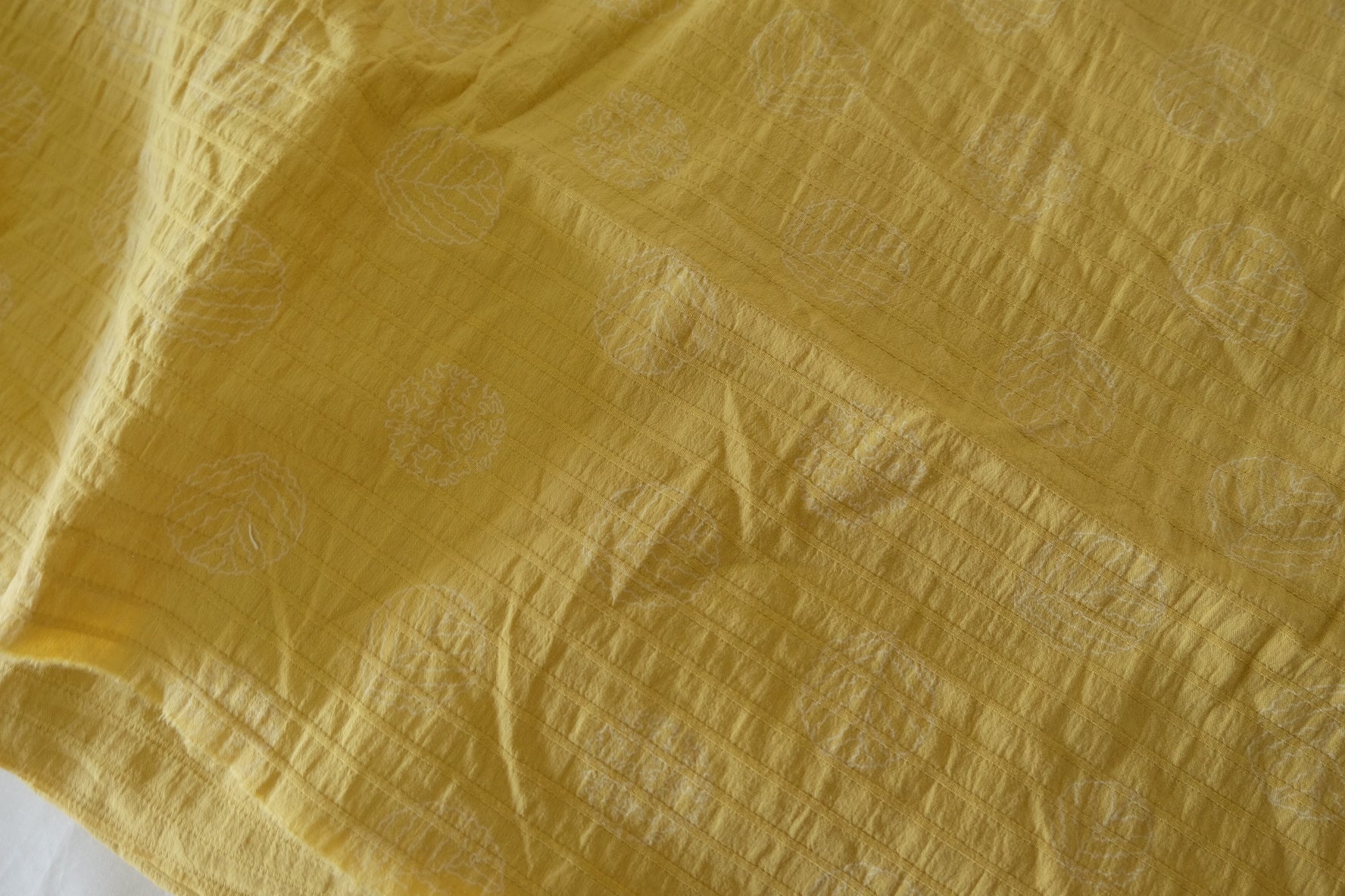 Mustard Textured Cotton Fabric – 1.6 yd
