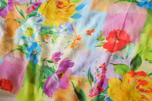 Watercolor Garden Lightweight Tencel Fabric - 3.28 yd