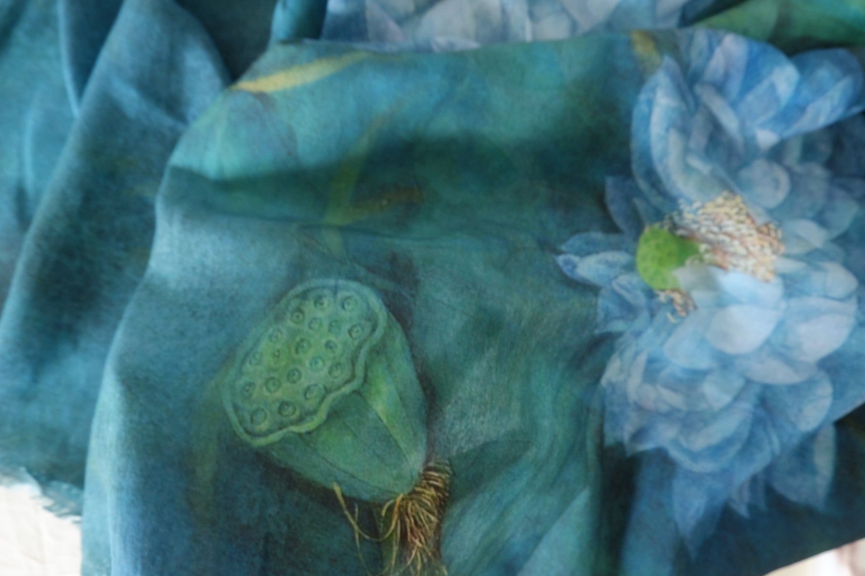 Blue Lotus Cotton Nylon Blend – 3.3 yd