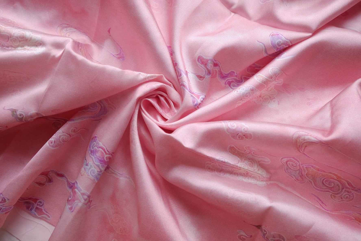 Pink Cloud Motif Viscose — 2.2 yd