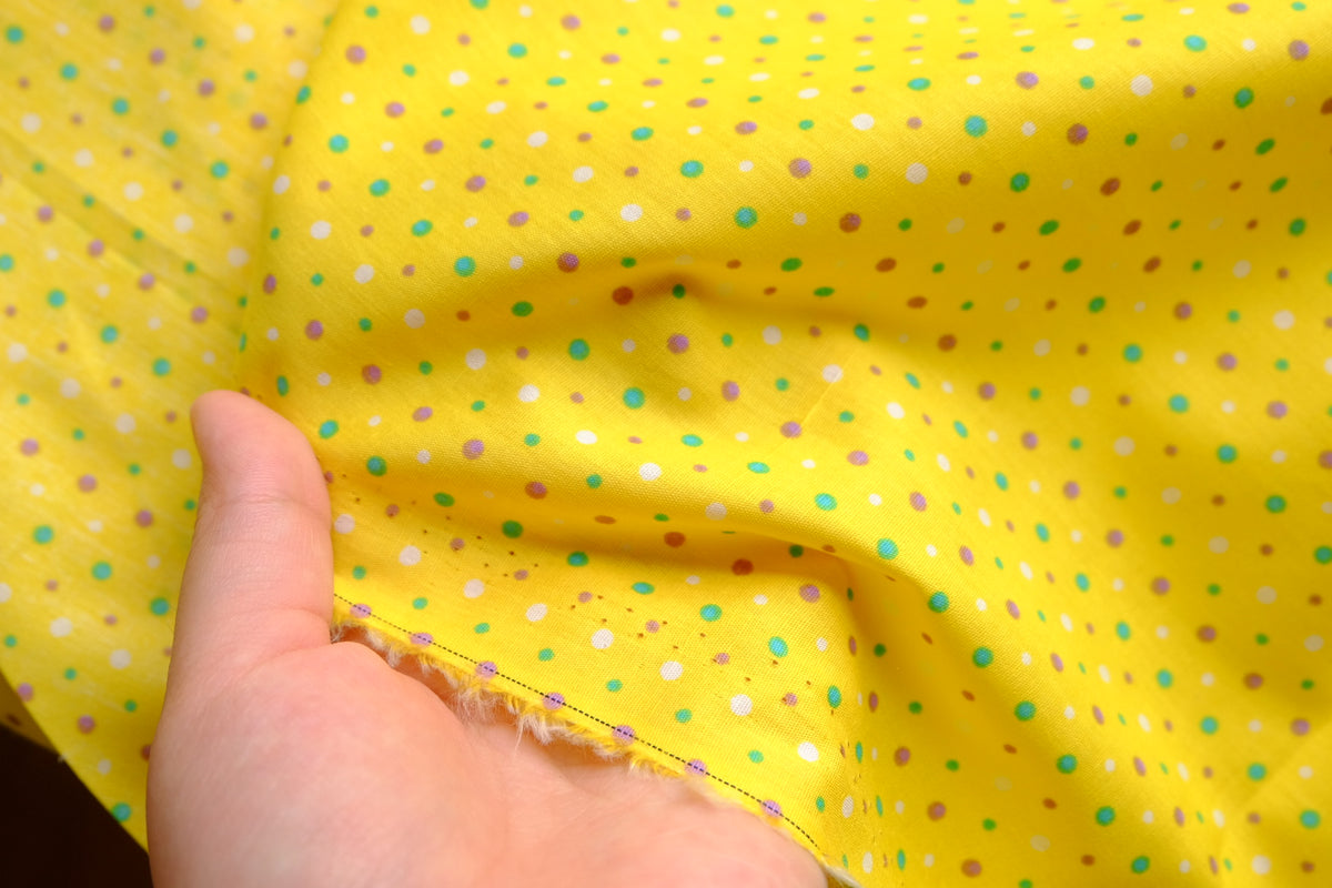 Yellow Confetti Dot Cotton – 2.2 yd