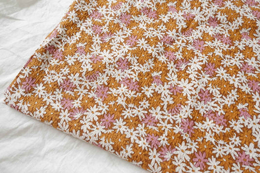 Textured Daisy Cotton Fabric - 1.64 yd