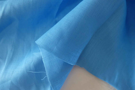 Sky Blue Heavy Pure Linen — 1.64 yd