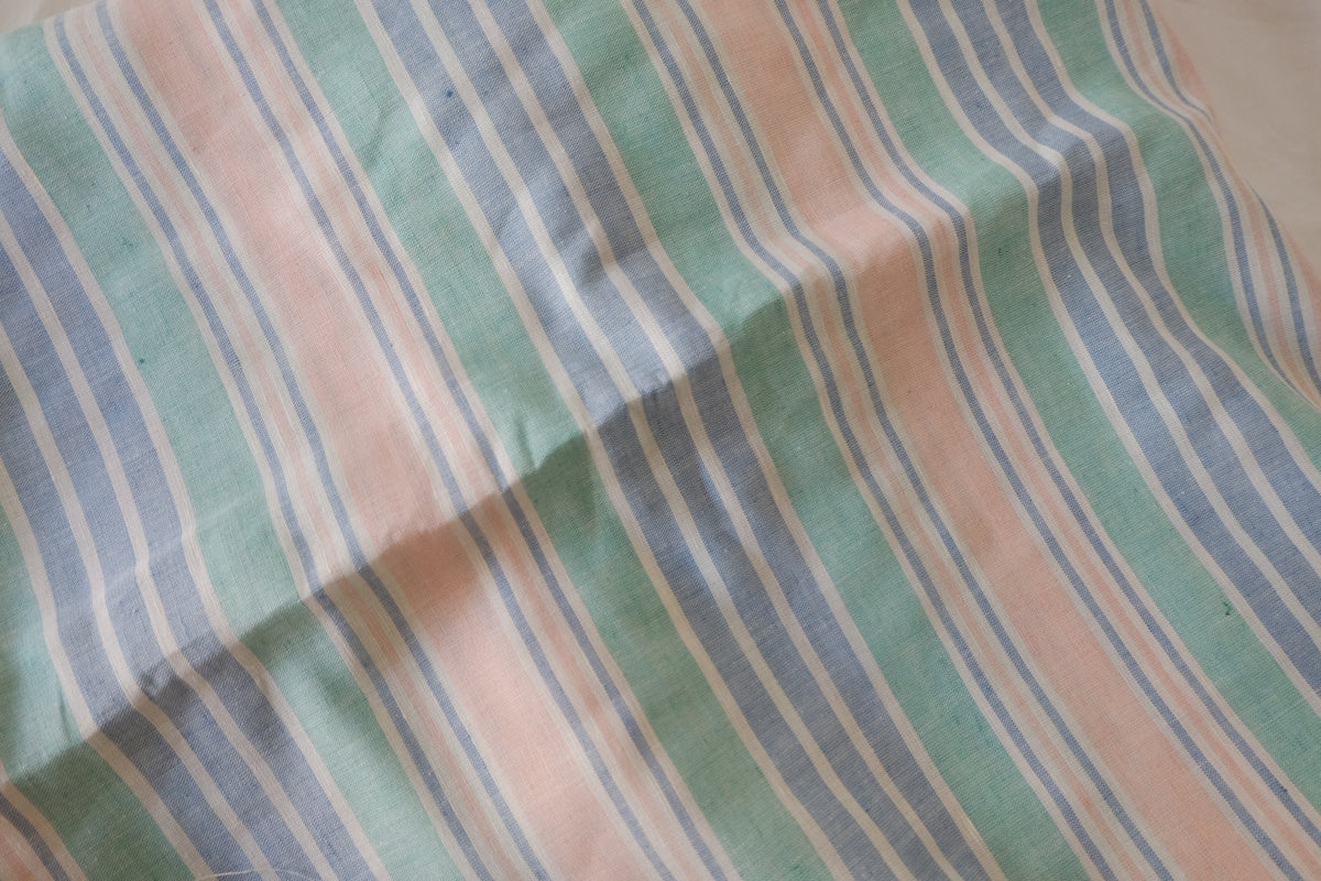 Pastel Summer Stripes Linen Cotton – 2.19 yd