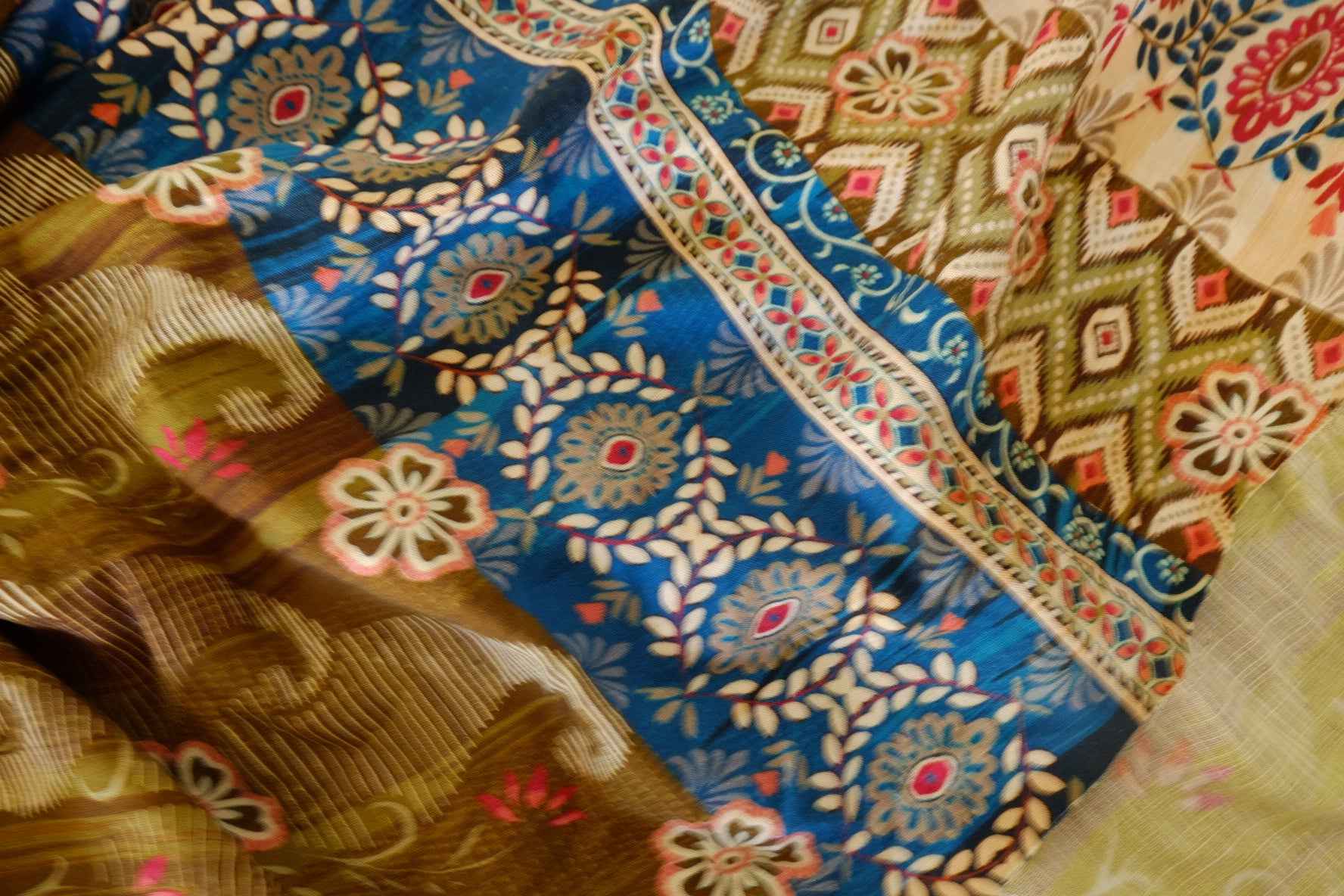 Bohemian Border Print Tencel Linen Fabric – 3 yd