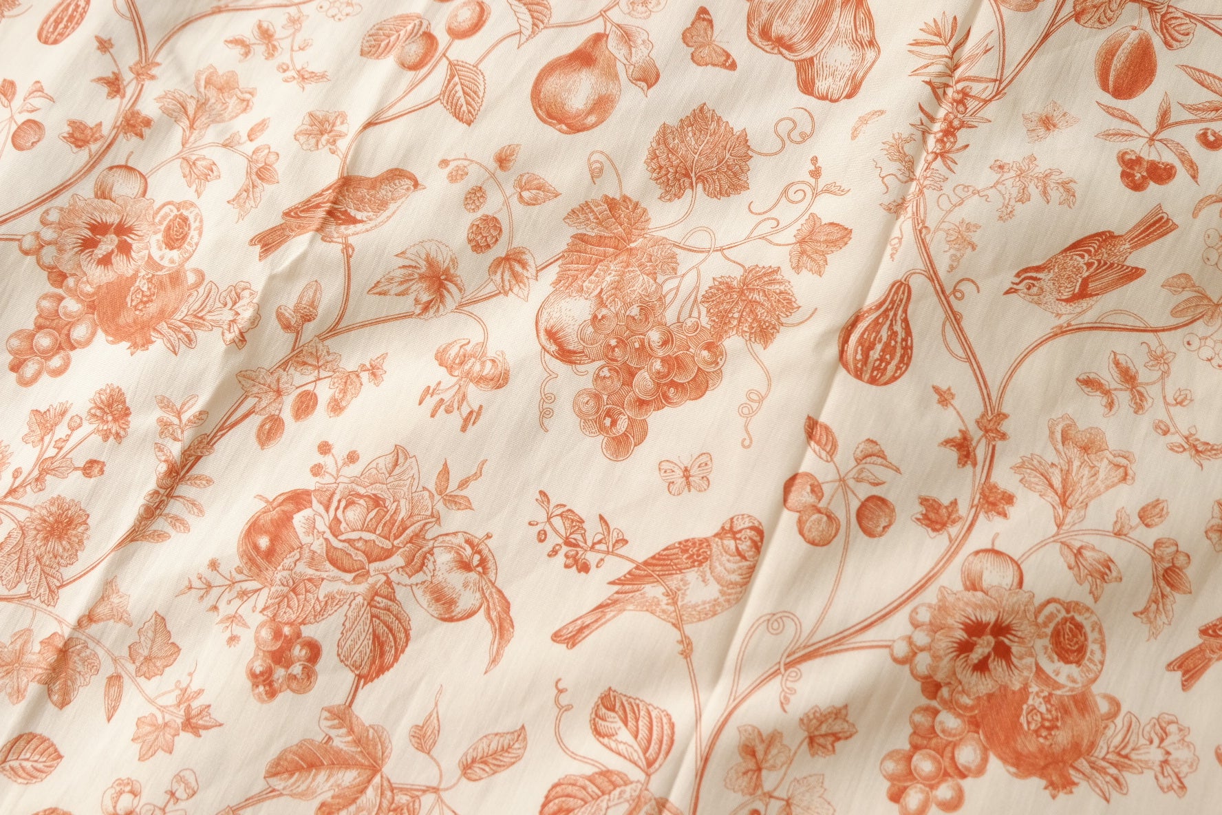 Toile Fruit & Bird Tencel Linen Blend, 1.6 Yards