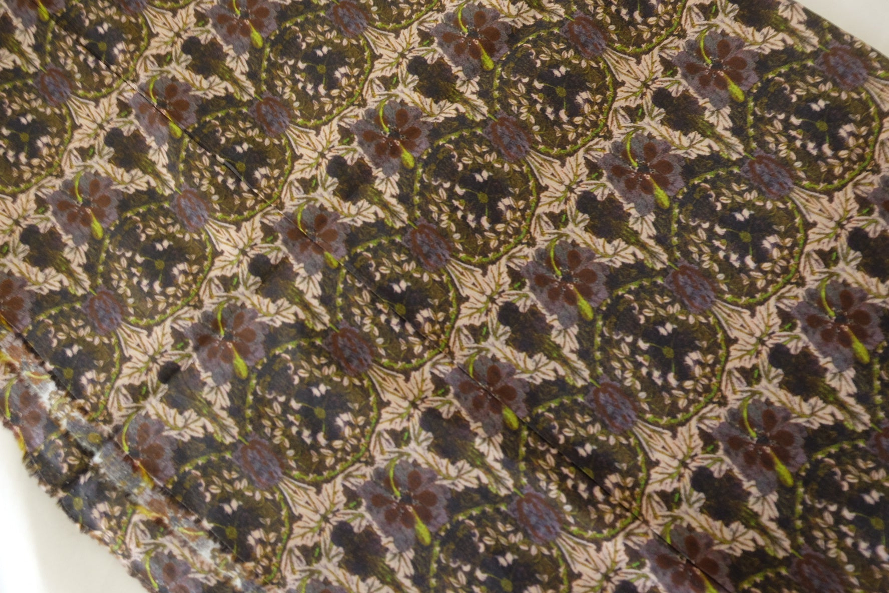 Dark Botanical Floral Cotton Fabric – 2.2 yd