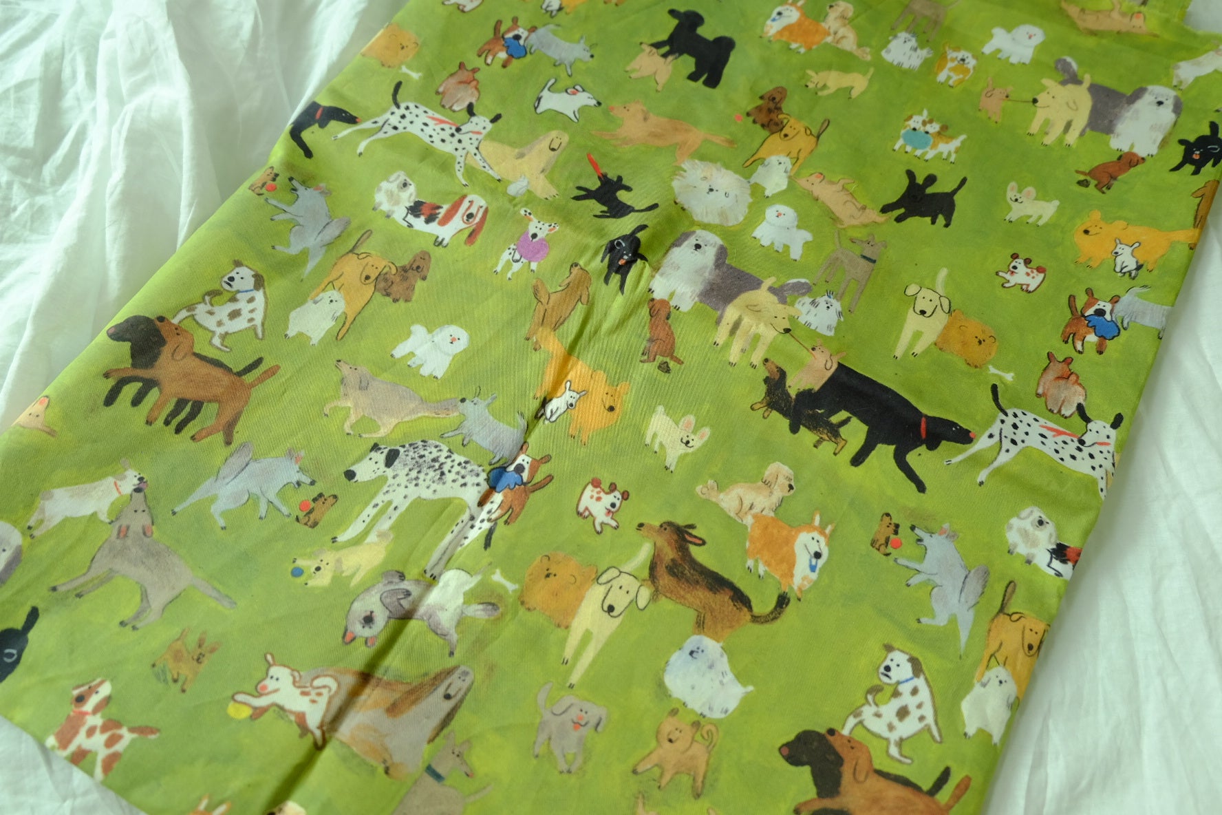 Playful Dog Print High-Density Cotton Twill Fabric 1.5 Yards