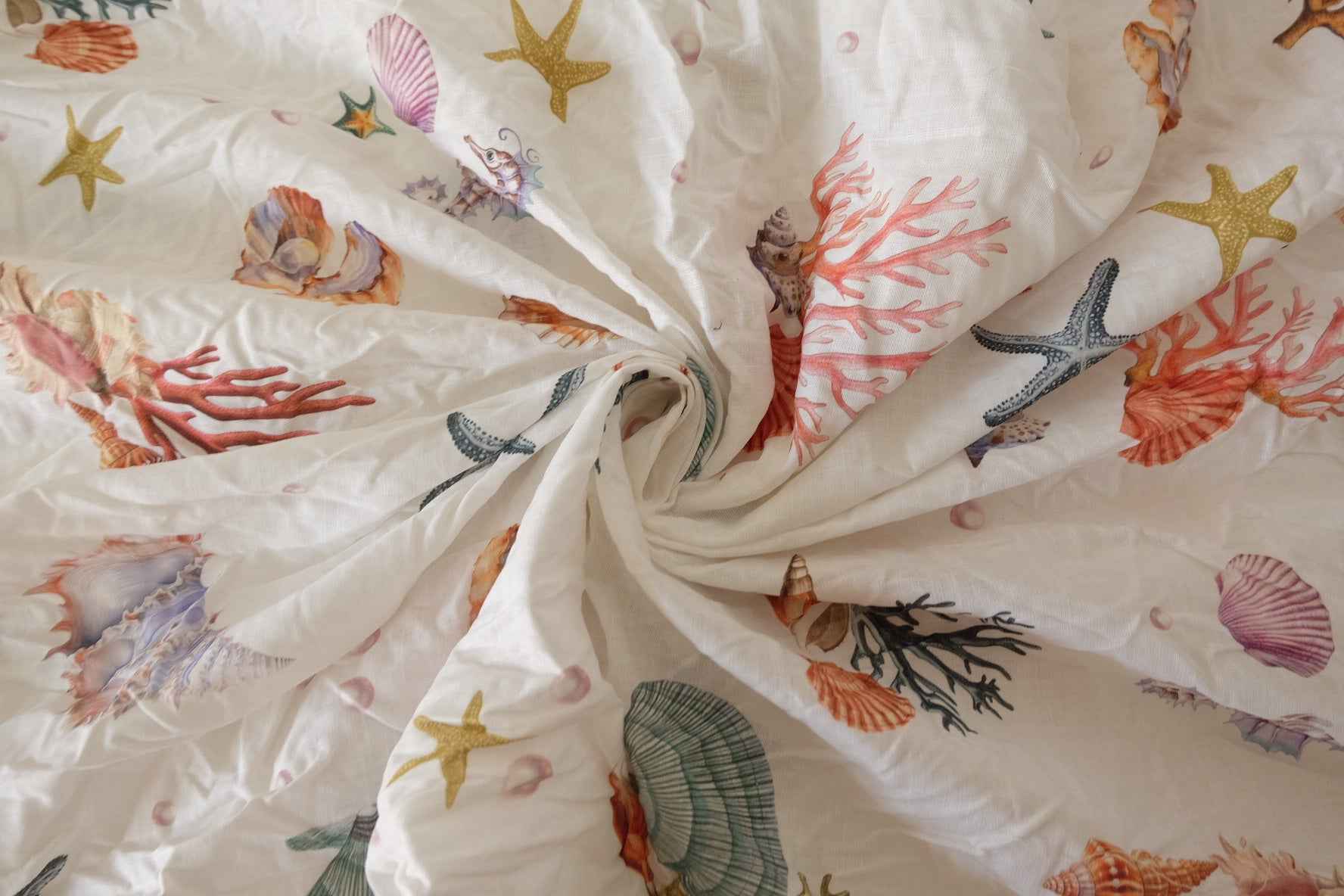 Seashell Lightweight Cotton Linen Fabric – 1.3 yd
