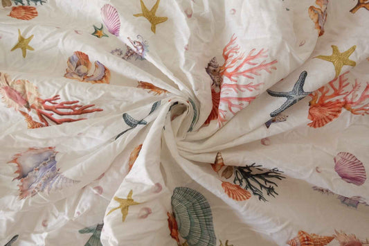 Seashell Lightweight Cotton Linen Fabric – 1.3 yd