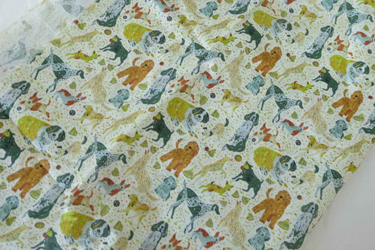 Storybook Dogs 60s Cotton Poplin Fabric – 3.8 yd
