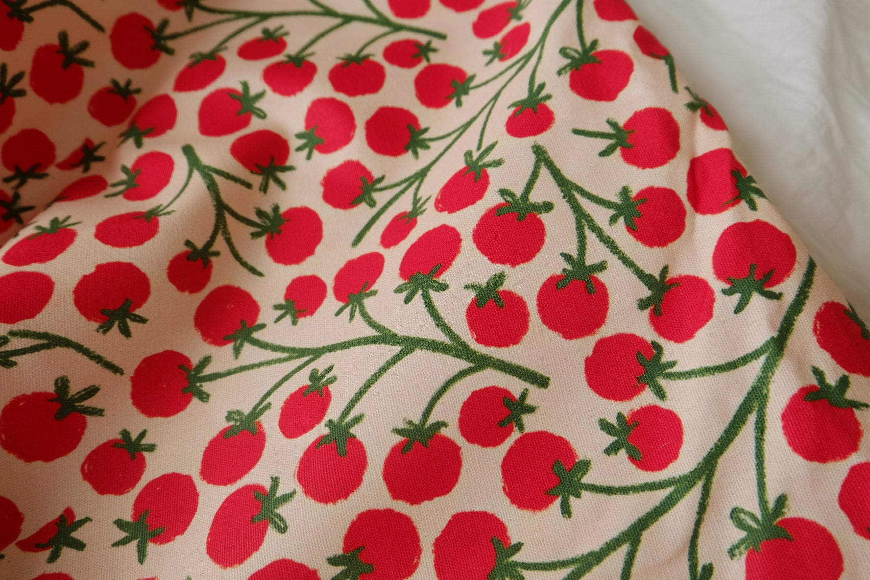 Red Tomato Cotton Canvas Fabric - Per Meter