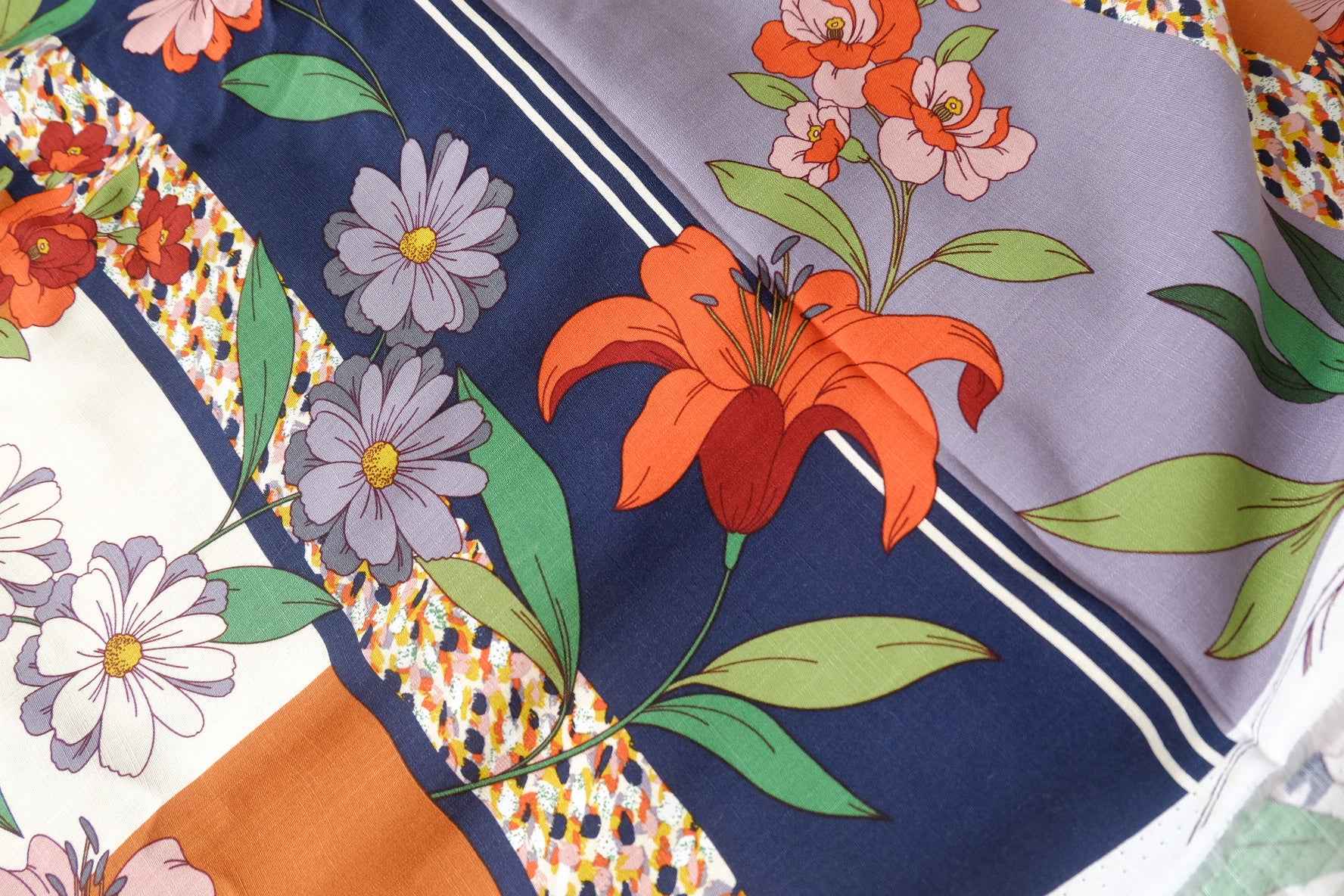 Comic Floral Rayon Challis — 1.64 yd Piece