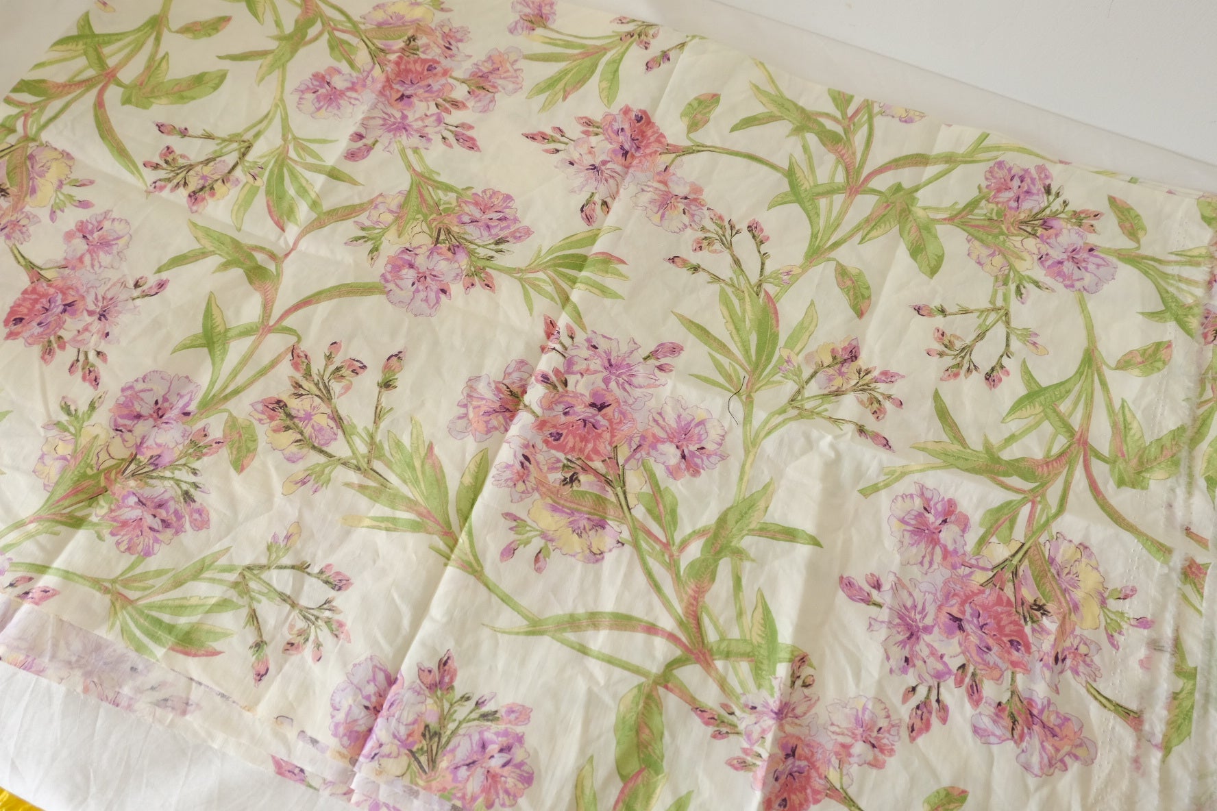 Lavender Wildflower Botanical Cotton Poplin Fabric – 60s Cotton Print – 1 yd